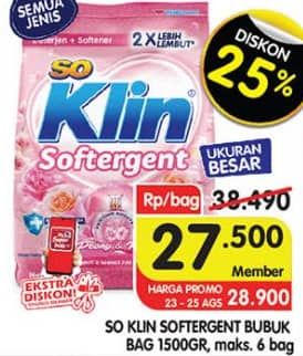 Promo Harga So Klin Softergent All Variants 1800 gr - Superindo