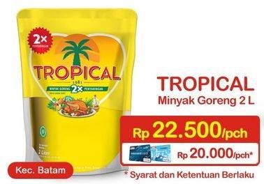 Promo Harga TROPICAL Minyak Goreng 2 ltr - Indomaret