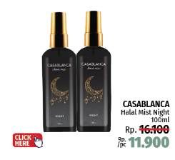 Promo Harga Casablanca Body Mist Halal Mist Night 100 ml - LotteMart
