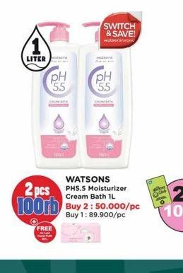 Promo Harga Watsons PH5.5 Cream Bath  - Watsons