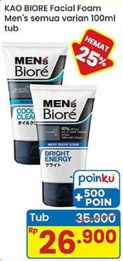 Promo Harga Biore Mens Facial Foam All Variants 100 ml - Indomaret