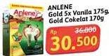 Promo Harga Anlene Gold Plus 5x Hi-Calcium Vanila, Coklat 175 gr - Alfamidi