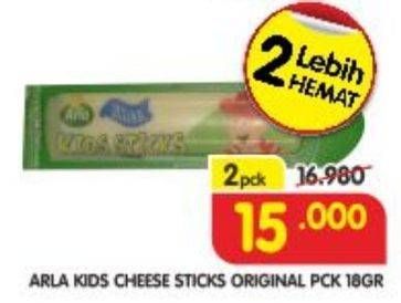 Promo Harga ARLA Kids Sticks Cheese Original per 2 pcs 18 gr - Superindo