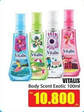 Promo Harga VITALIS Exotic Body Scent 100 ml - Hari Hari