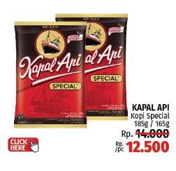 Promo Harga Kapal Api Kopi Bubuk Special 165 gr - LotteMart