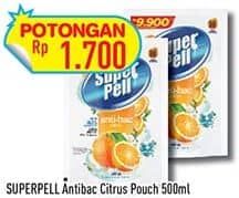 Promo Harga Super Pell Pembersih Lantai Anti Bac Citrus 500 ml - Hypermart