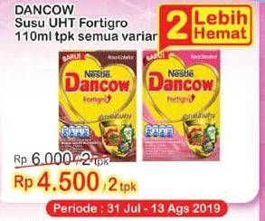 Promo Harga DANCOW Fortigro UHT All Variants per 2 pcs 110 ml - Indomaret
