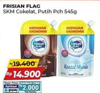 Promo Harga Frisian Flag Susu Kental Manis Cokelat, Putih 545 gr - Alfamart