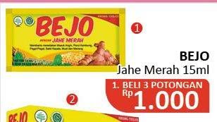 Promo Harga BINTANG TOEDJOE Bejo Jahe Merah per 3 sachet 15 ml - Alfamidi