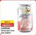 Promo Harga Lasegar Twist Larutan Penyegar Lychee Lemon 320 ml - Alfamart
