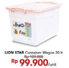 Promo Harga LION STAR Wagon Container 30 ltr - Carrefour