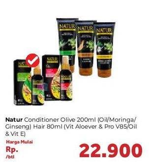 Promo Harga NATUR Conditioner 200 mL/ Hair 80 mL  - Carrefour