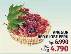 Promo Harga Anggur Red Globe Peru per 100 gr - LotteMart