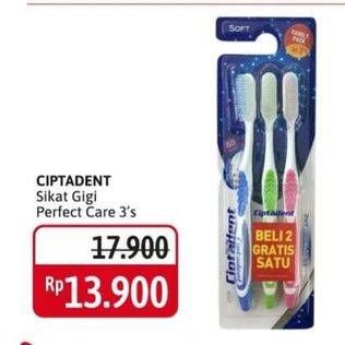 Promo Harga Ciptadent Sikat Gigi Perfect Care Soft 3 pcs - Alfamidi