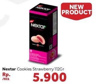 Promo Harga NABATI Nextar Cookies Strawberry Jam 112 gr - Carrefour