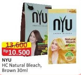 Promo Harga NYU Hair Color Nature Nat Blezch, Brown 30 ml - Alfamart