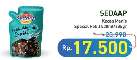 Promo Harga Sedaap Kecap Manis Kedelai Hitam Special 520 ml - Hypermart