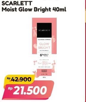 Promo Harga Scarlett Aqua Reset & Barrier Glow Bright Gel Moisturizer 6% Niacin Peach 40 ml - Alfamart