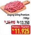 Promo Harga Daging Giling Sapi Premium per 100 gr - Hypermart