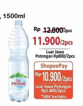 Promo Harga Le Minerale Air Mineral 1500 ml - Alfamart