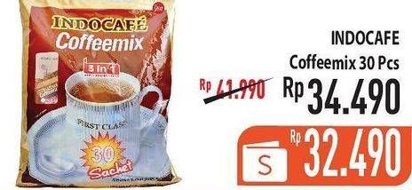 Promo Harga Indocafe Coffeemix 3in1 per 30 sachet 20 gr - Hypermart