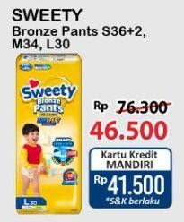 Promo Harga Sweety Bronze Pants Dry X-Pert L30, M34, S36+2 30 pcs - Alfamart