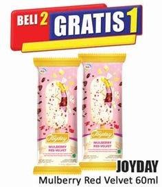 Promo Harga Joyday Ice Cream Stick Mulberry Red Velvet 75 gr - Hari Hari