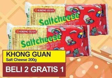 Promo Harga KHONG GUAN Saltcheese Regular per 2 pcs 200 gr - Yogya