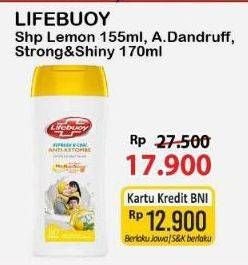 Promo Harga Lifebuoy Shampoo Strong Shiny, Anti Dandruff, Refresh Cool 155 ml - Alfamart