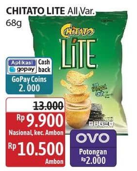 Promo Harga Chitato Lite Snack Potato Chips All Variants 68 gr - Alfamidi
