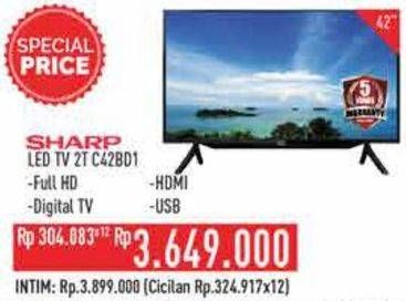 Promo Harga Sharp 2T-C42BD1i | LED TV 42"  - Hypermart