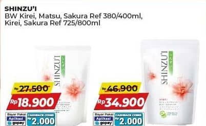 Promo Harga Shinzui Body Cleanser Matsu, Kirei, Sakura 420 ml - Alfamart