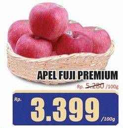 Promo Harga Apel Fuji Premium per 100 gr - Hari Hari