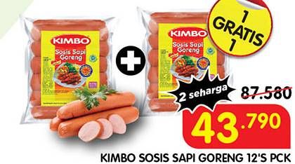 Promo Harga Kimbo Sosis Sapi Goreng 12 pcs - Superindo