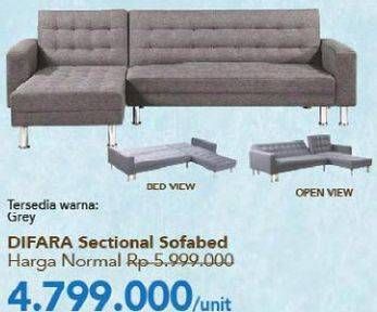 Promo Harga Difara Sectional Sofabed  - Carrefour