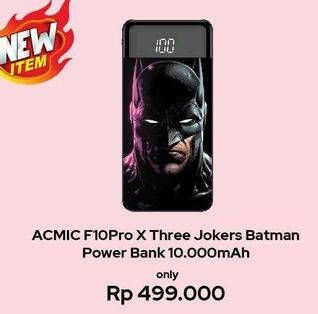 Promo Harga Acmic F10Pro X Three Jokers Batman Power Bank 10.000mAh  - Erafone