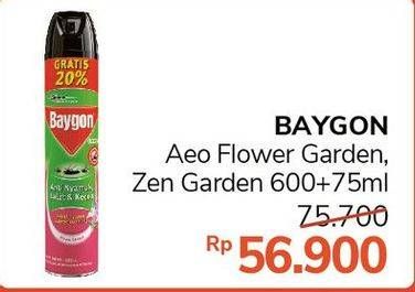 Promo Harga BAYGON Insektisida Spray Flower Garden, Zen Garden 675 ml - Alfamidi