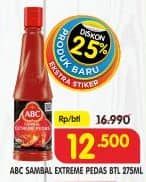 Promo Harga ABC Sambal Extreme Pedas 275 gr - Superindo