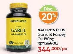 Promo Harga Natures Plus Garlic and Parsley Oil 180 pcs - Guardian