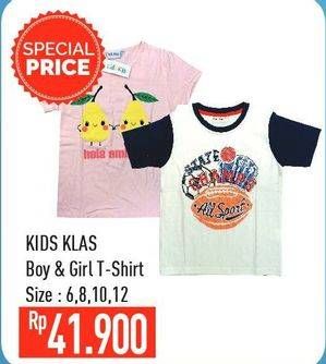 Promo Harga KIDS KLAS Boy T-Shirt SS 6, 8, 10, 12  - Hypermart