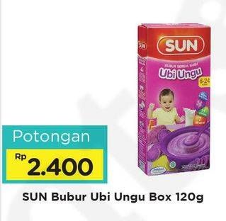 Promo Harga SUN Bubur Bayi Ubi Ungu 120 gr - Alfamart