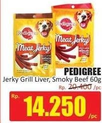 Promo Harga PEDIGREE Meat Jerky Grill Liver, Smoky Beef 60 gr - Hari Hari