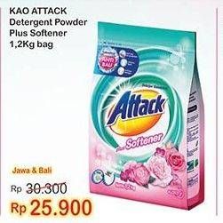 Promo Harga ATTACK Detergent Powder Plus Softener 1200 gr - Indomaret