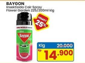 Promo Harga Baygon Insektisida Spray Flower Garden 200 ml - Indomaret