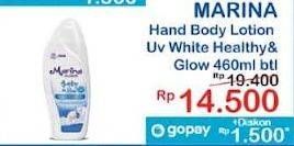Promo Harga Marina Hand Body Lotion UV White Healthy Glow 460 ml - Indomaret