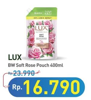 Promo Harga LUX Botanicals Body Wash Soft Rose 400 ml - Hypermart