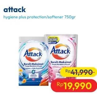 Promo Harga Attack Detergent Powder Hygiene Plus Protection, Plus Softener 750 gr - Hypermart