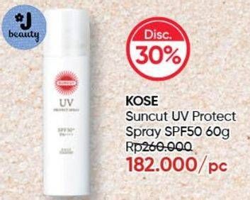 Promo Harga KOSE Suncut UV Protect Spray 60 gr - Guardian