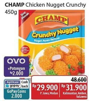 Promo Harga Champ Nugget Crunchy Nugget 450 gr - Alfamidi