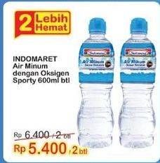 Promo Harga INDOMARET Air Minum Dengan Oksigen Sporty 600 ml - Indomaret